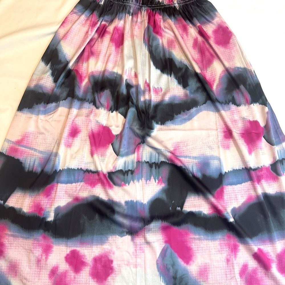 Soft Surroundings "Abelia" Midi Dress Women's S Watercolor Print Abstract Boho - Picture 8 of 10